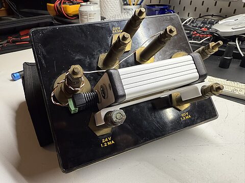 Mounted to the back of the meter