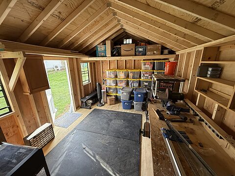 Shed inside